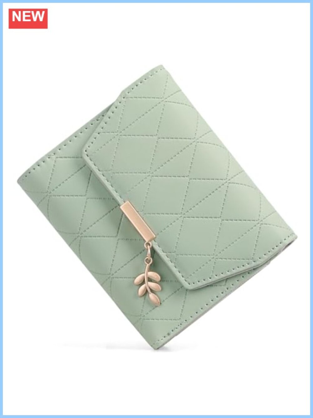 Small Leather Wallet RFID Blocking Card Holder Zipper Coin Pocket ID Window